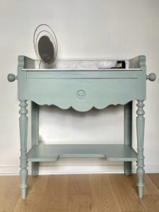 Coiffeuse bois et marbre